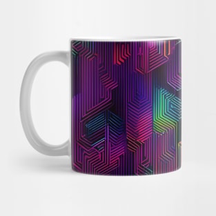 Neon geometric pattern Mug